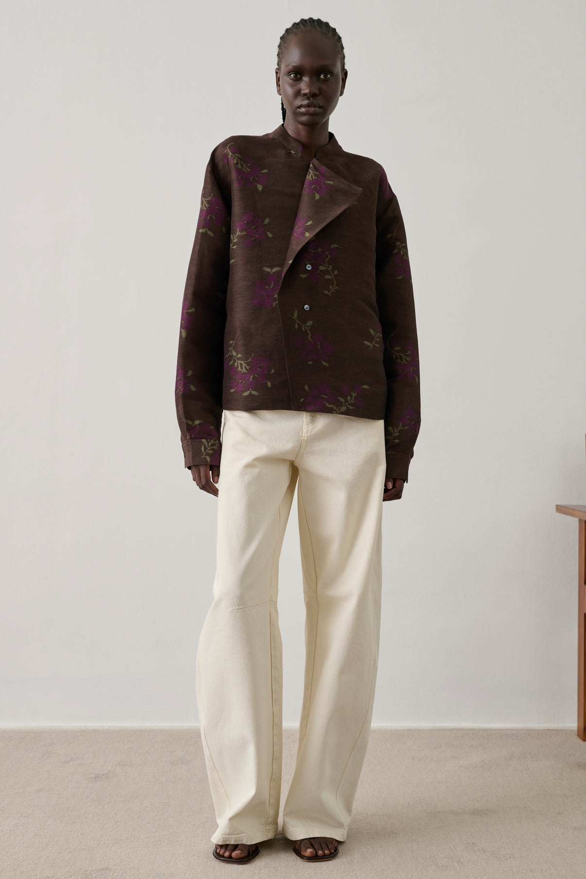 Blouse Hampton - Marron/Violet - Lin - Femme vue 2