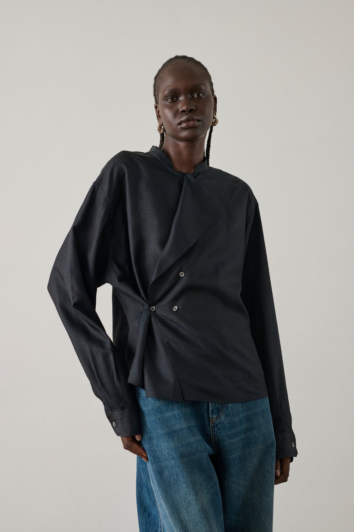 Blouse Hampton - Noir - Soie - Femme vue 5